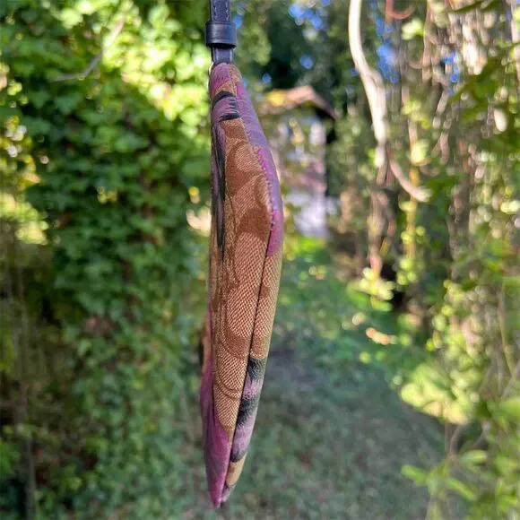 COACH Large Corner Zip Wristlet In Signature Canvas w Kaffe Fassett Print NWOT - Picture 5 of 10